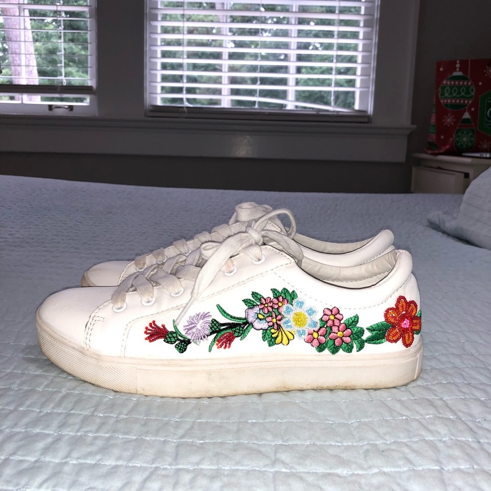 Steve Madden floral beaded sneakers